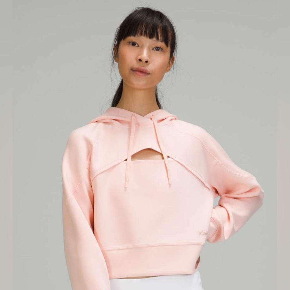 SOLD❌ 💕 LULULEMON Get Centered peekaboo softstream sweatshirt hoodie *PINK MIST*
